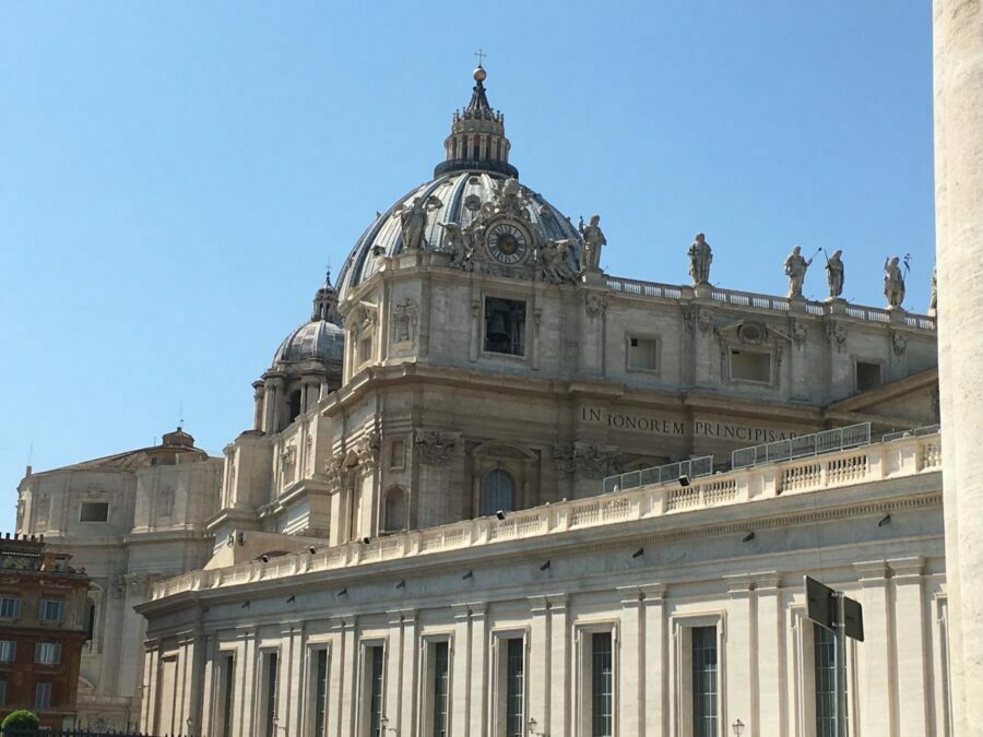 Photograph of the St. Peter's Cathedral at the Vatican. Taken by Steven Newcomb, 2016
